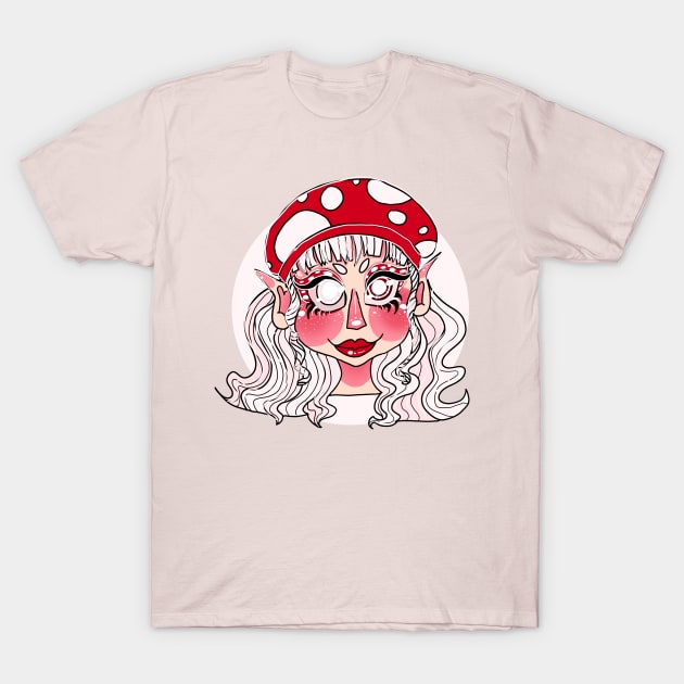 Mushroom Head T-Shirt by zootychan